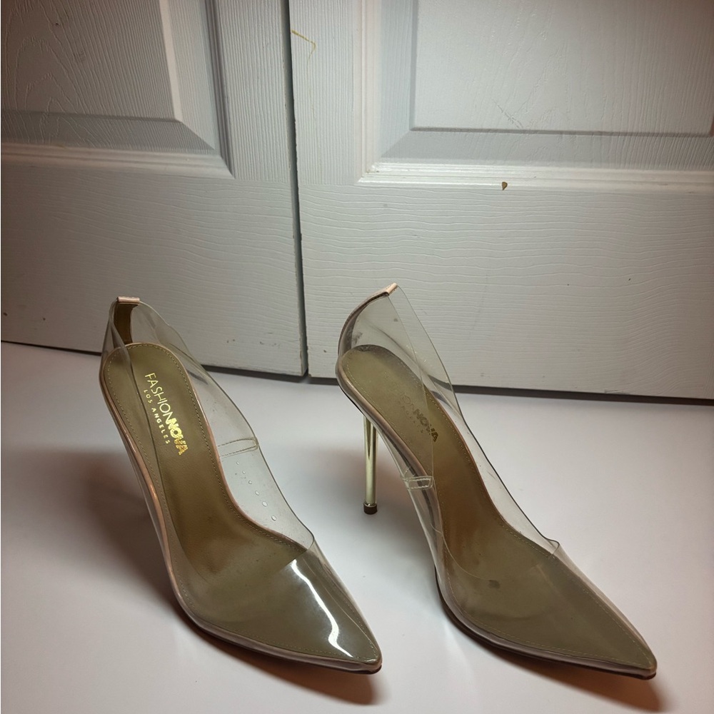 Fashion Nova Women's Clear Heels